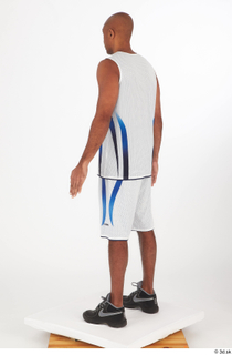  Tiago basketball clothing black sneakers dressed standing white shorts white tank top whole body 0004.jpg